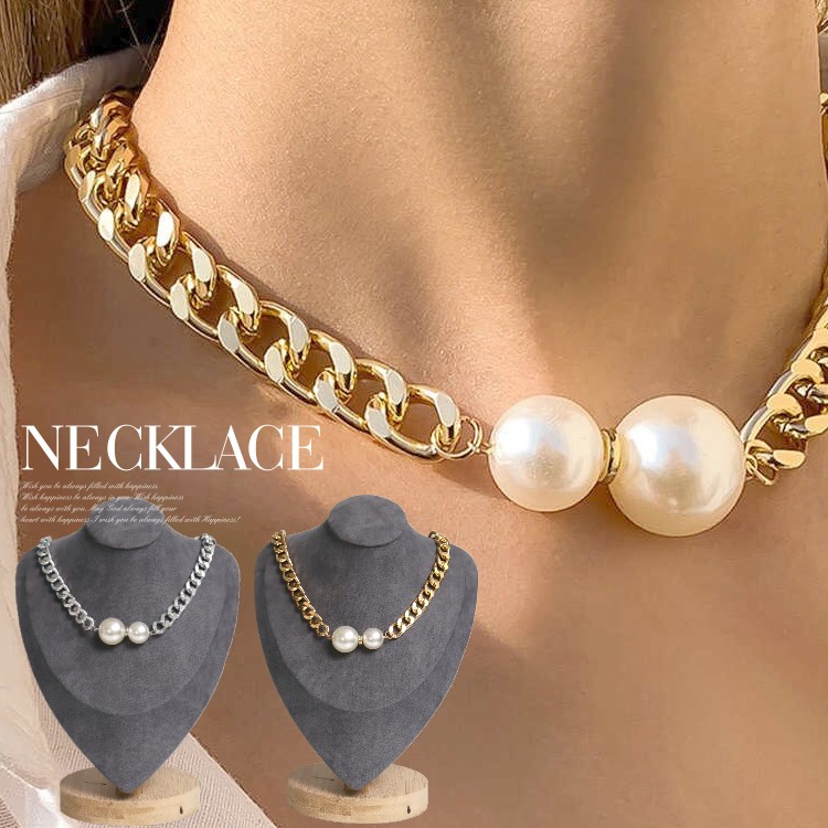 定番のお歳暮 チェーン ネックレス シルバー パール ゴールドチェーン アクセサリー