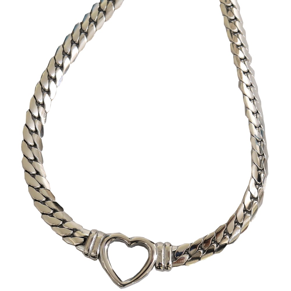 オープンハート　チェーンネックレス ネックレス チェーン オープンハート シルバー ゴールド チェーン