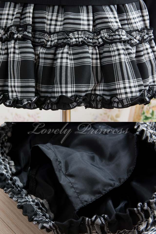 HEART SHAPE BLACK フォーマル セットアップ チェック 160 HEART SHAPE BLACK】黒色ガールズフォーマルスーツ*150cm