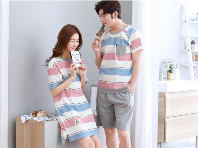 パジャマ カップル レディース ワンピース型 2着 メンズ 上下セット 恋人 部屋着 パジャマルームウェア ペアパジャマ ペアルック Asdf Lovesoundヤフー店 通販 Yahoo ショッピング