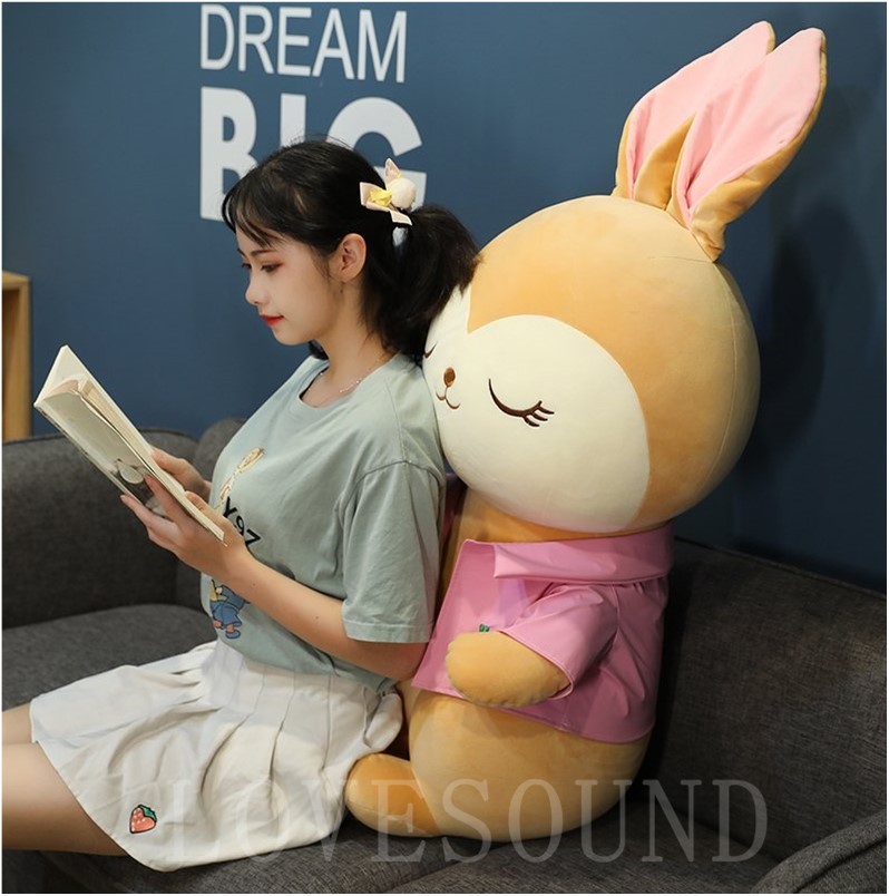 クリアランス早割 うさぎぬいぐるみ大きい抱き枕添い寝かわいい誕生日プレゼント100cm 純正売 Ssl Daikyogo Or Jp