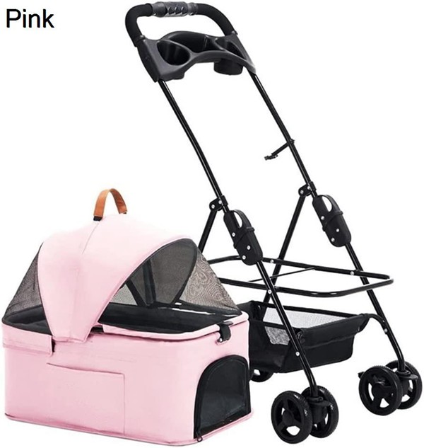 ペットカート 犬 カート いぬ用 バギー 4輪バギー 猫 リュック ペットカート ジッパーレスエントリー猫用ベビーカー360°ホイール : ペットカート