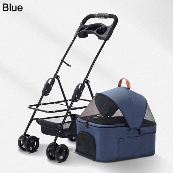 ペットカート 犬 カート いぬ用 バギー 4輪バギー 猫 リュック ペットカート ジッパーレスエントリー猫用ベビーカー360°ホイール : ペットカート