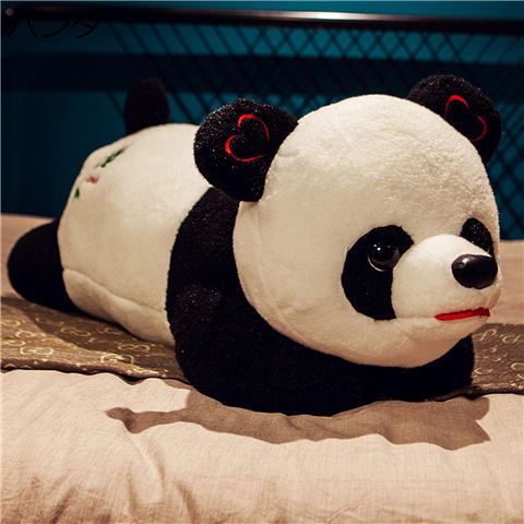 パンダぬいぐるみ ふわふわ抱きまくら 萌え可愛い 背当てクッション 1cm 癒し系 寝添え すやすや寝る ふんわり肌触り 快眠グッズ ぬいぐるみ サイズ 80cm Showbizbeat Com