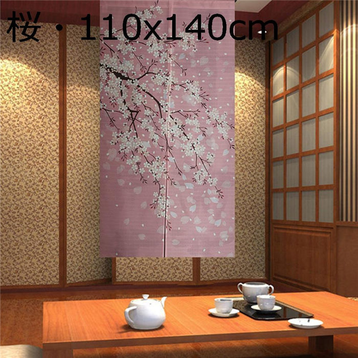 モダンのれん 桜柄 和柄 秋冬 タペストリー ロング 突っ張り棒付き 1 150 170cm インテリア オシャレ 室内 子供部屋 Xhyx ラブストア 通販 Yahoo ショッピング