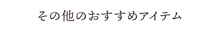 その他のおすすめのアイテムはこちら