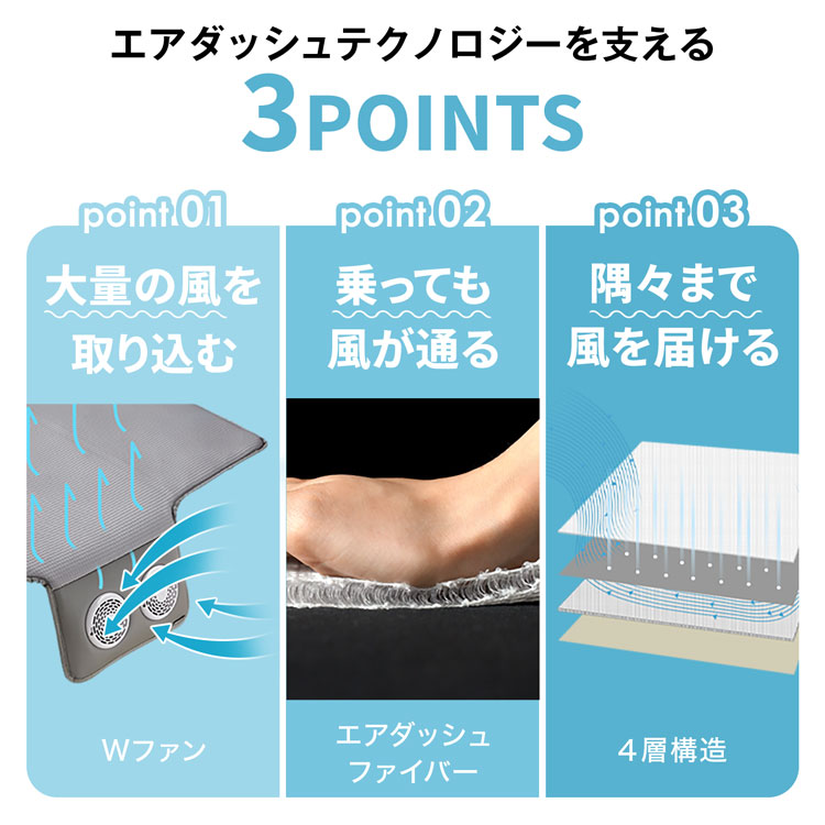 LOWYA（ロウヤ） 空調マット 冷却マット 冷感マット 快眠マット 空気