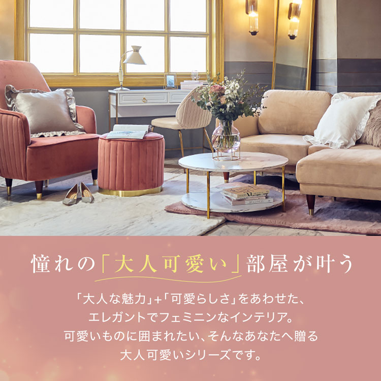 スツール ベルベット調 ラウンドスツール 丸椅...の詳細画像3