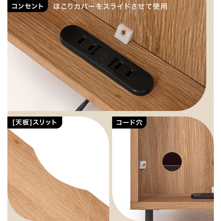 LOWYA（ロウヤ） サイドテーブル 35cm ラタン調 おしゃれ テーブル