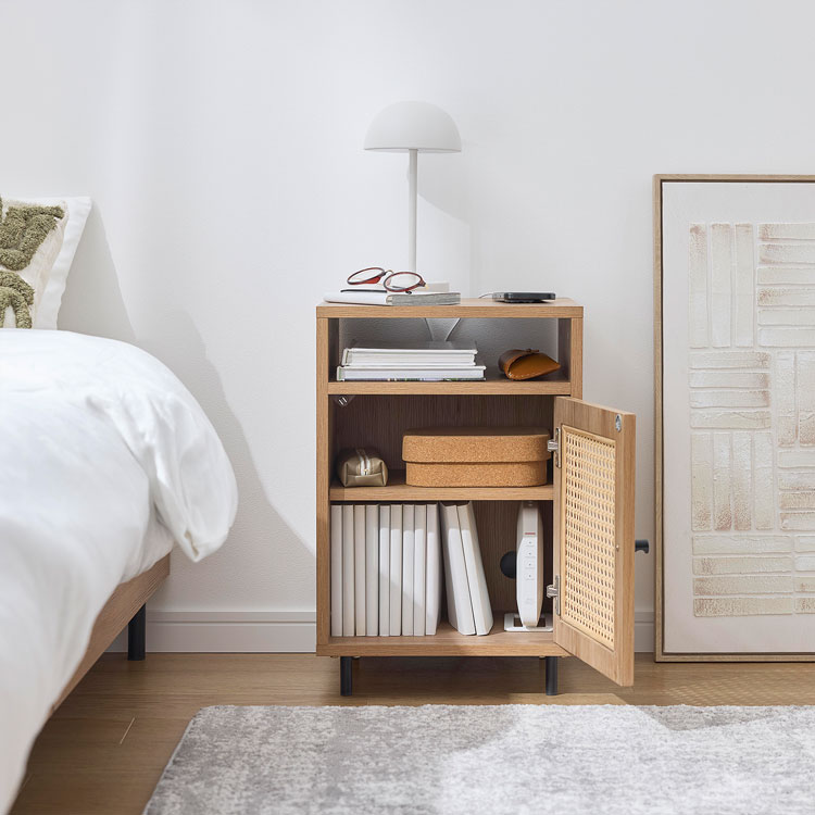 LOWYA（ロウヤ） サイドテーブル 35cm ラタン調 おしゃれ テーブル