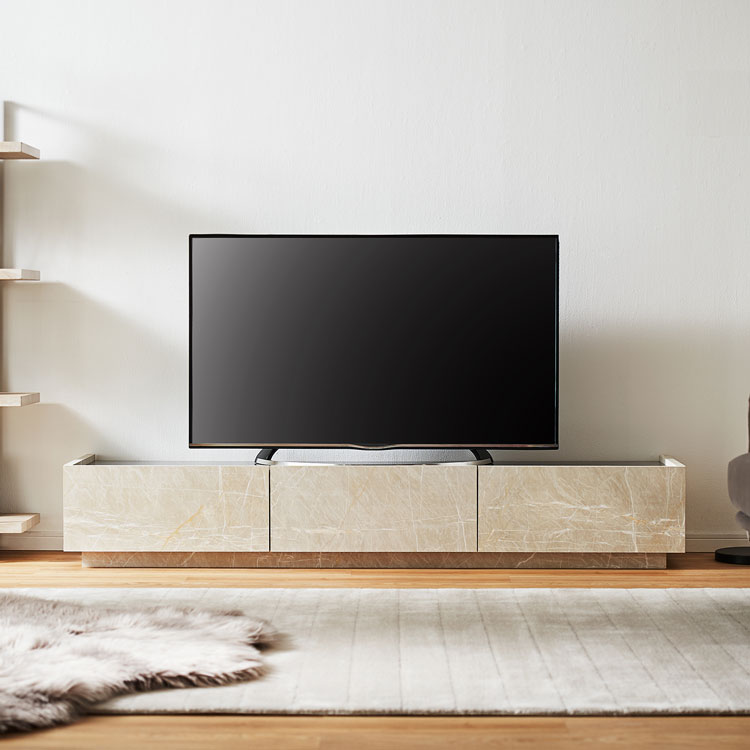 LOWYA（ロウヤ） テレビ台 テレビボード 180cm TVボード 白 黒 大理石
