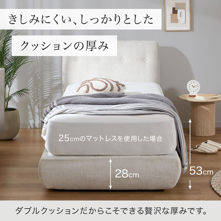 LOWYA（ロウヤ） ベッド ベッドフレーム 圧縮梱包 すのこセット