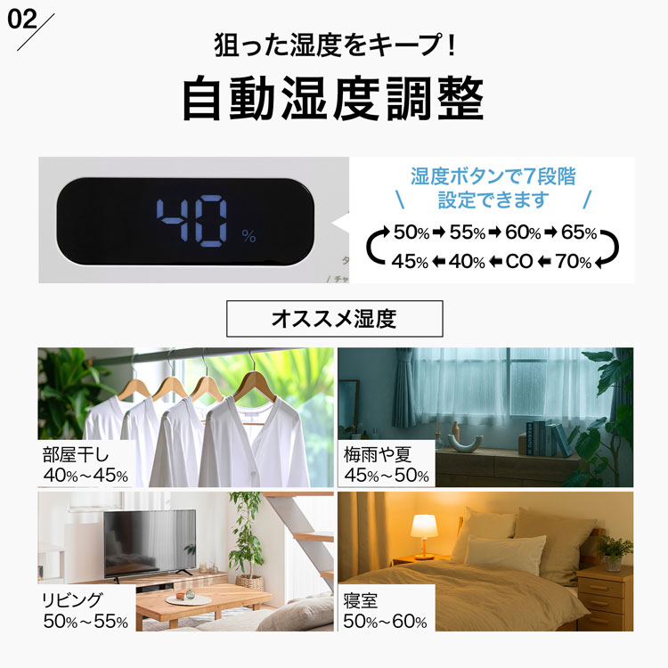 LOWYA（ロウヤ） 除湿機 コンプレッサー式 大容量 20L 2.9Lタンク 衣類
