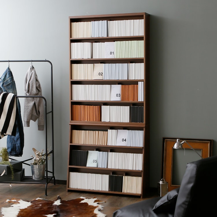 LOWYA（ロウヤ） 漫画 本棚 収納 90cm 漫画収納 上下セット マンガ収納