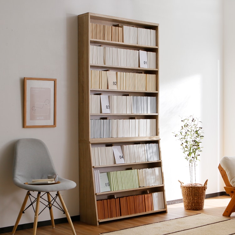 LOWYA（ロウヤ） 漫画 本棚 収納 90cm 漫画収納 上下セット マンガ収納