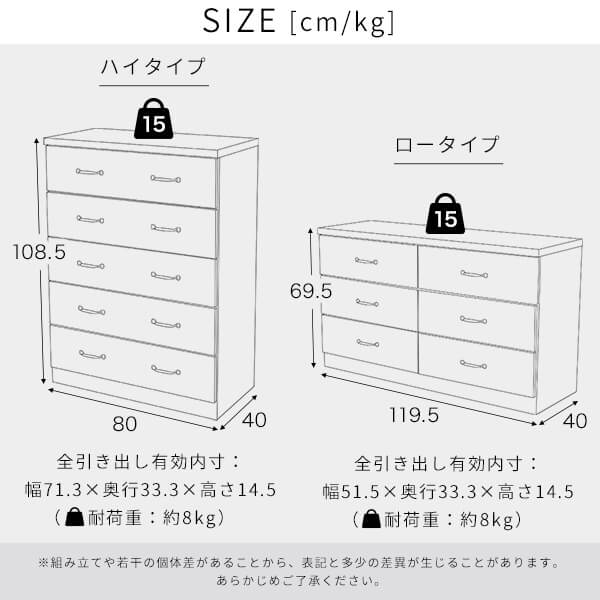 LOWYA（ロウヤ） チェスト 木製 おしゃれ 80 120 衣類収納 収納