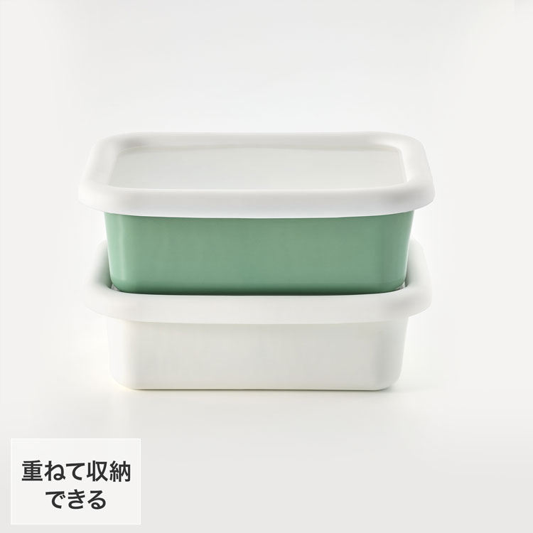 ホーロー容器 M 保存容器 タッパー ほうろう...の詳細画像3