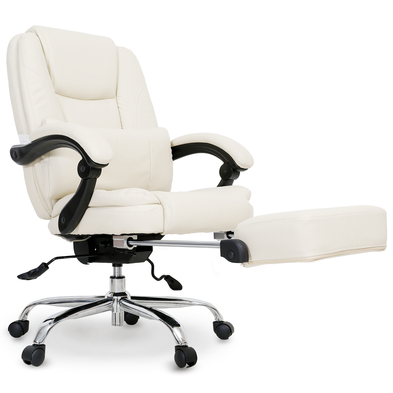 オフィスチェア 肘付 ハイバック リクライニング ゲーミングチェア オットマン付き 椅子 パソコン チェア フットレスト PC 事務椅子 イス ロウヤ  LOWYA