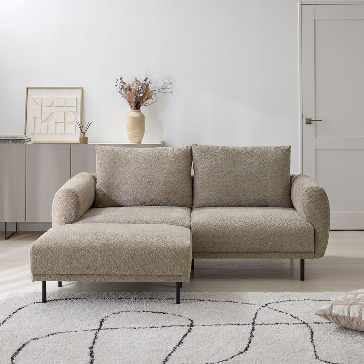 LOWYA（ロウヤ） ソファー ソファ 2人掛け ブークレ生地 撥水加工