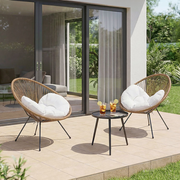 LOWYA（ロウヤ） ガーデンテーブルセット 3点セット ガーデン テーブル