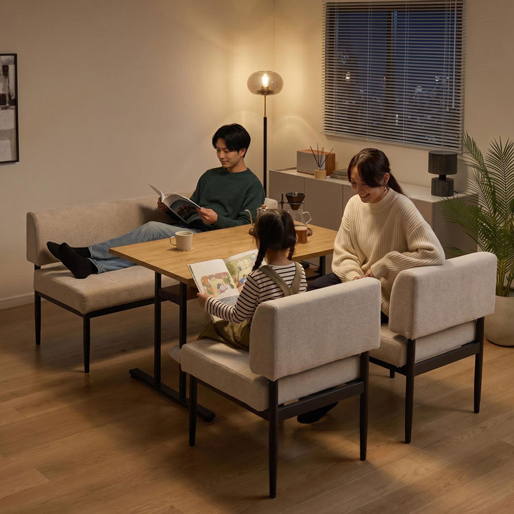 LOWYA ソファダイニングセット　①テーブル　単品 LOWYA（ロウヤ） ダイニングセット ダイニングテーブルセット 食卓