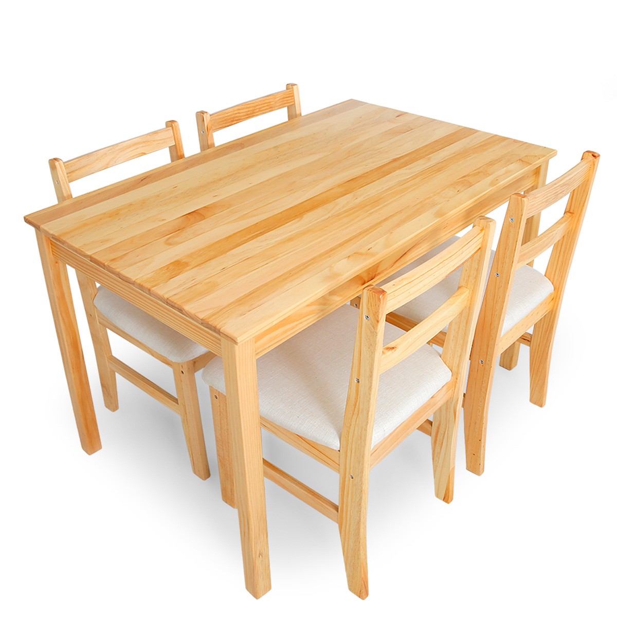 ダイニングテーブルセット 5点 4人用 おしゃれ 木製 パイン無垢 天然木 チェア セット リビング 食卓 ロウヤ LOWYA