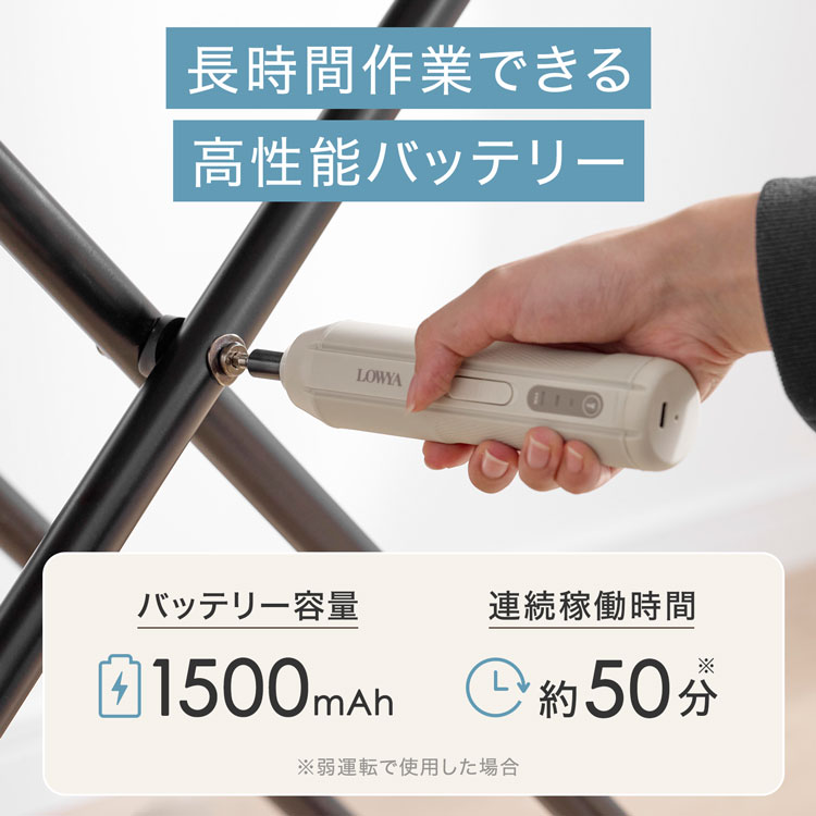 LOWYA（ロウヤ） 電動ドライバー ドライバーセット 電動ドリル