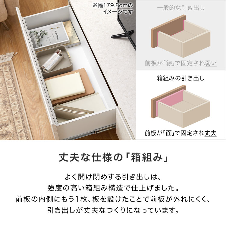 LOWYA（ロウヤ） テレビ台 国産 テレビボード 半完成品 ローボード 幅
