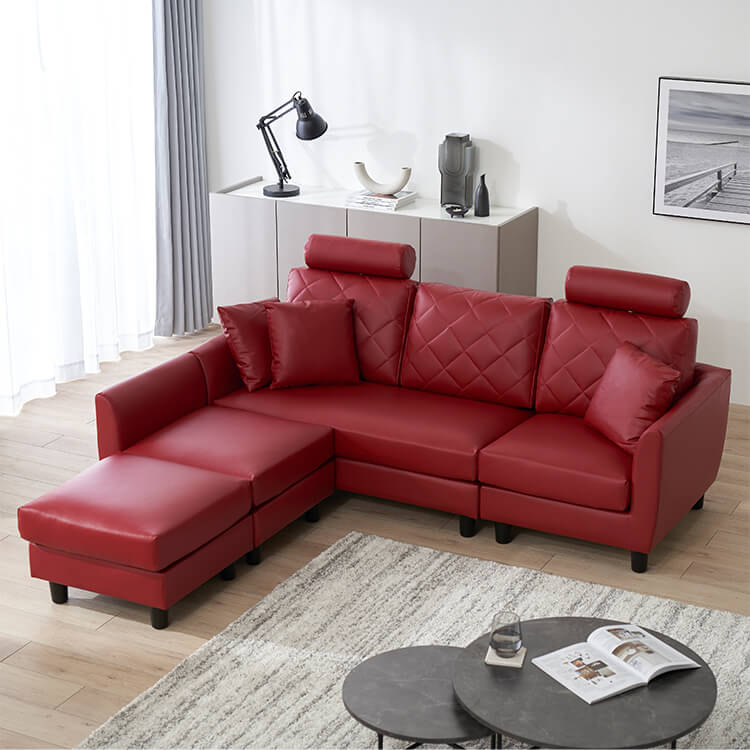 都内23区送料無料❗️ LOWYA カウチソファ　3人掛けソファ✨ LOWYA（ロウヤ） ソファ 3人掛け スツール付き 3点セット 幅250cm