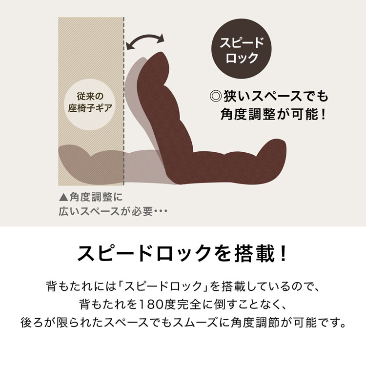 LOWYA（ロウヤ） 座椅子 リクライニング 低反発 ハイバック おしゃれ 1