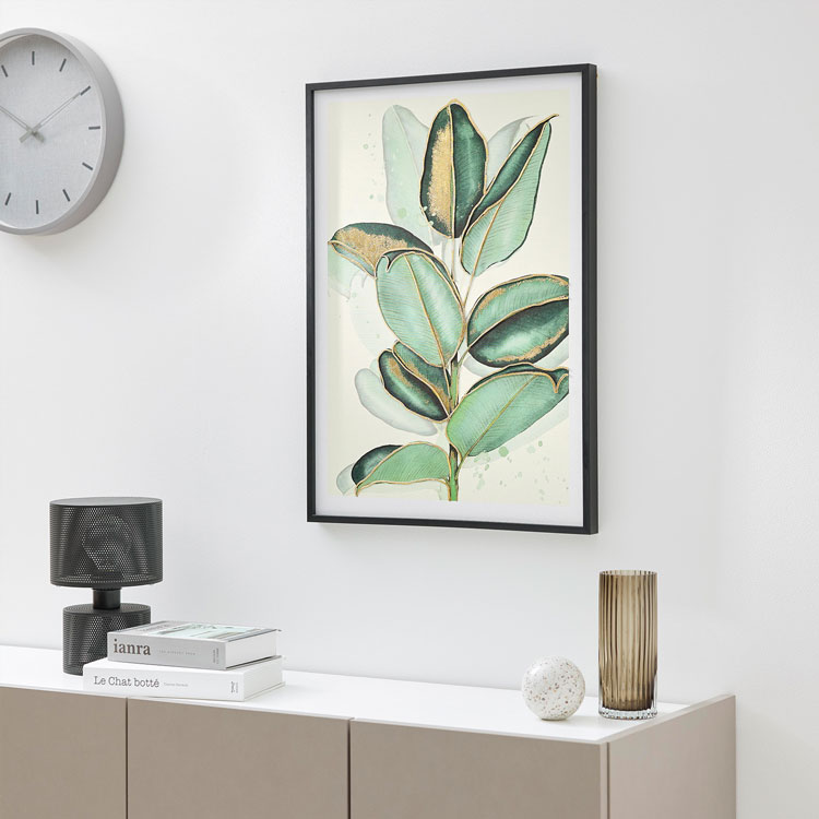 LOWYA（ロウヤ） アートボード 50×70cm リーフ フレーム付き 壁掛け