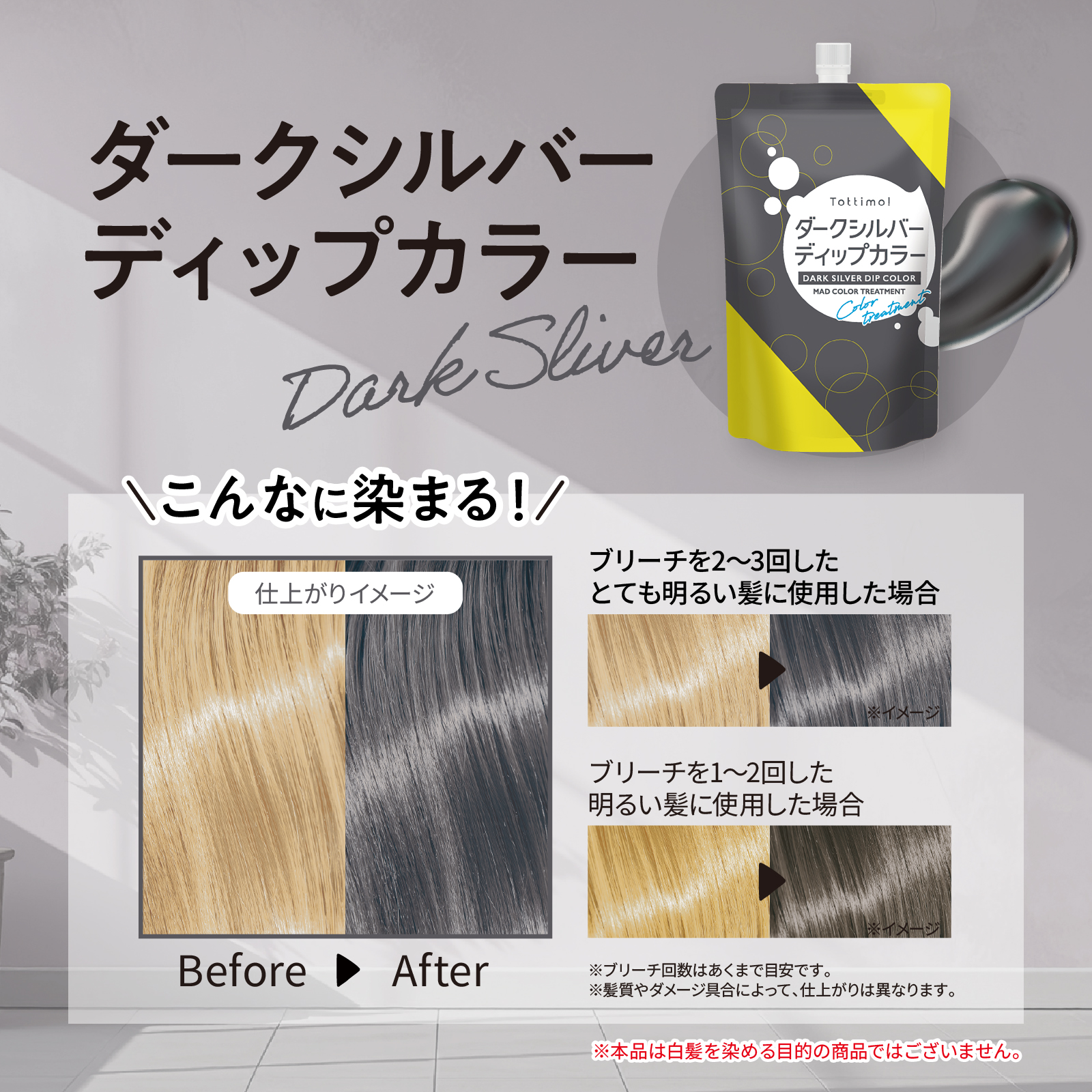 Tottimo!（トッティモ） ディップカラー ダークシルバー 20g ミニ お