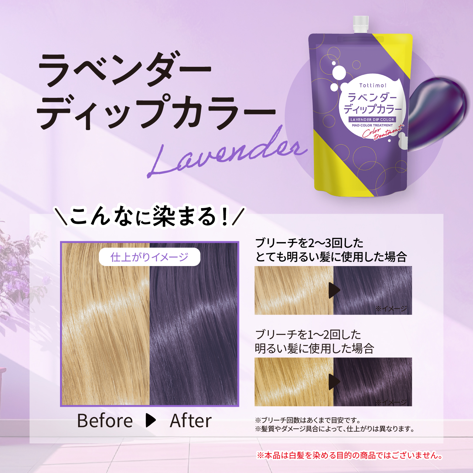 Tottimo!（トッティモ） ディップカラー ラベンダー 500g ヘアカラー用