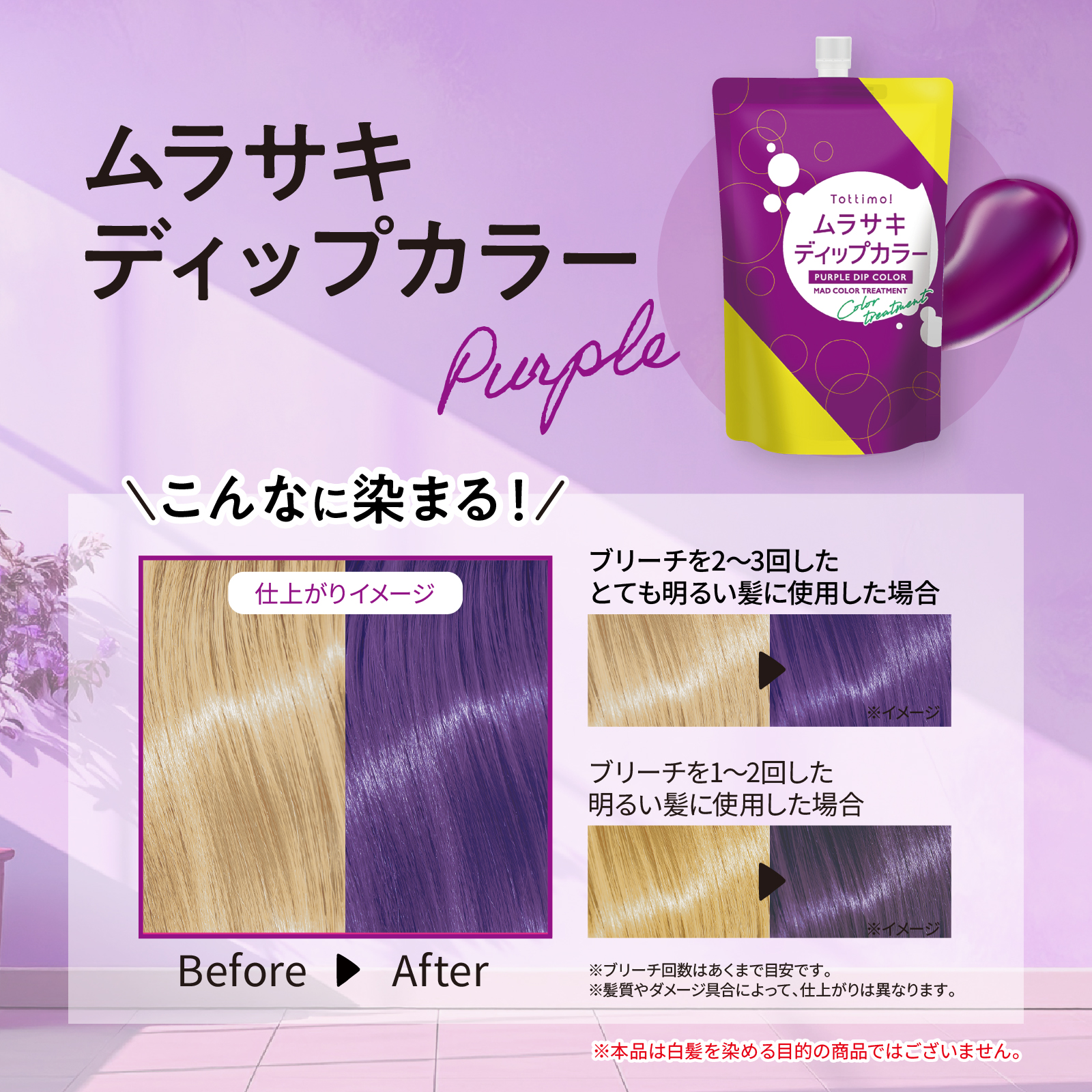 Tottimo!（トッティモ） ディップカラー ムラサキ 20g ヘアカラー用