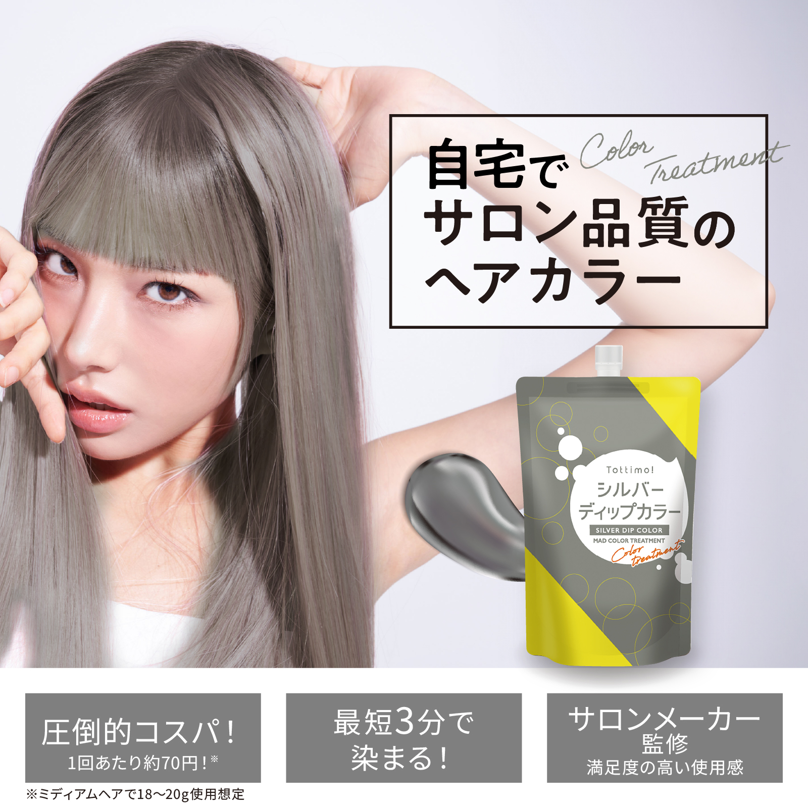 Tottimo!（トッティモ） ディップカラー シルバー 500g ヘアカラー用