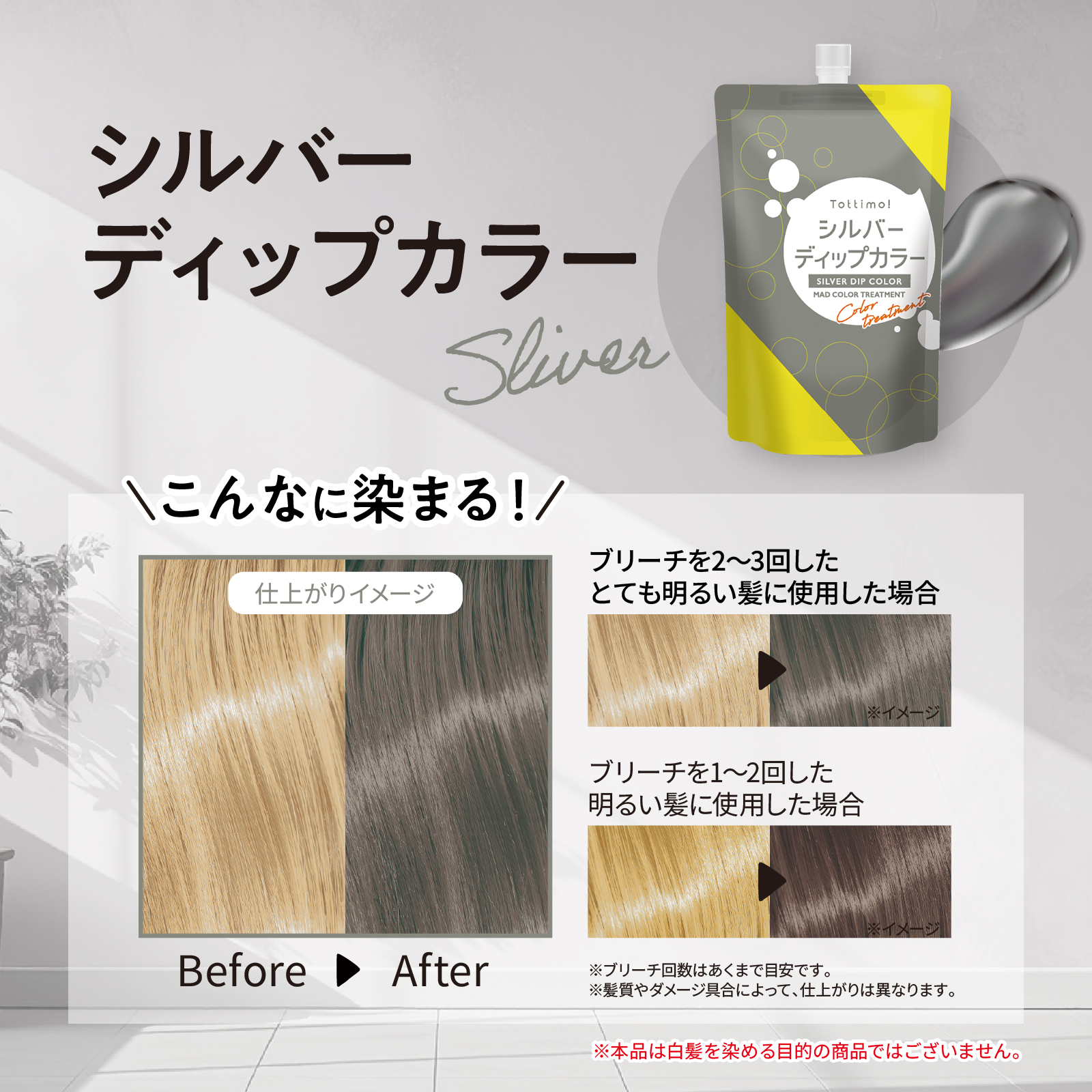 Tottimo!（トッティモ） ディップカラー シルバー 500g ヘアカラー用