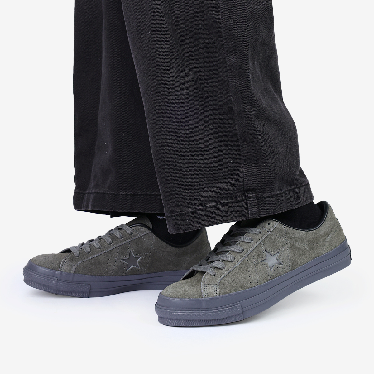 CONVERSE グレー スエード ローカットシューズ CONVERSE コンバース スニーカー メンズ 靴 ワンスター 灰色