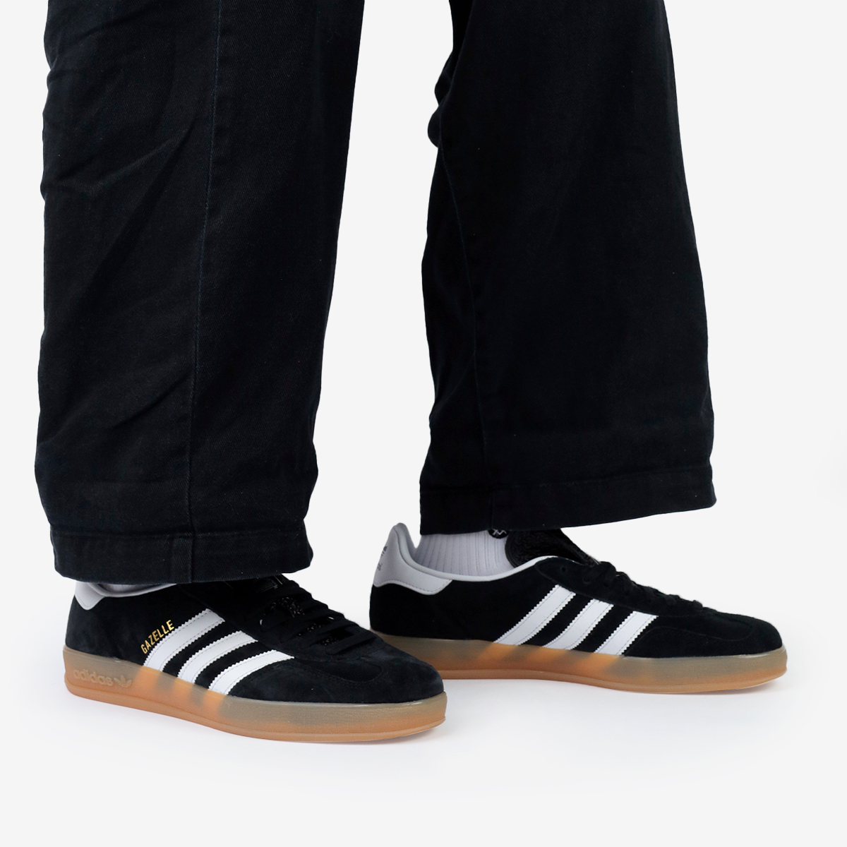 adidas Originals Gazelle White Core Black Gold Metallic Men