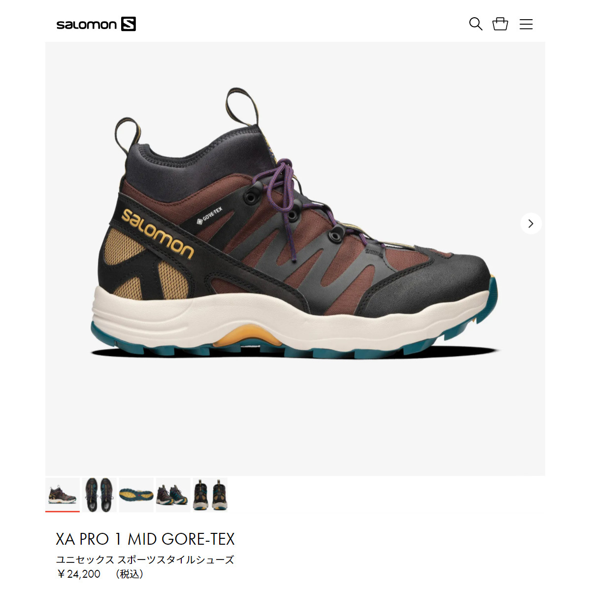 Salomon Xa Pro 1 Mid Gtx サロモン エックスエー プロ 1 ミッド ゴアテックス Chocolate Fondant Arrowwood Black L Lowtex 通販 Paypayモール