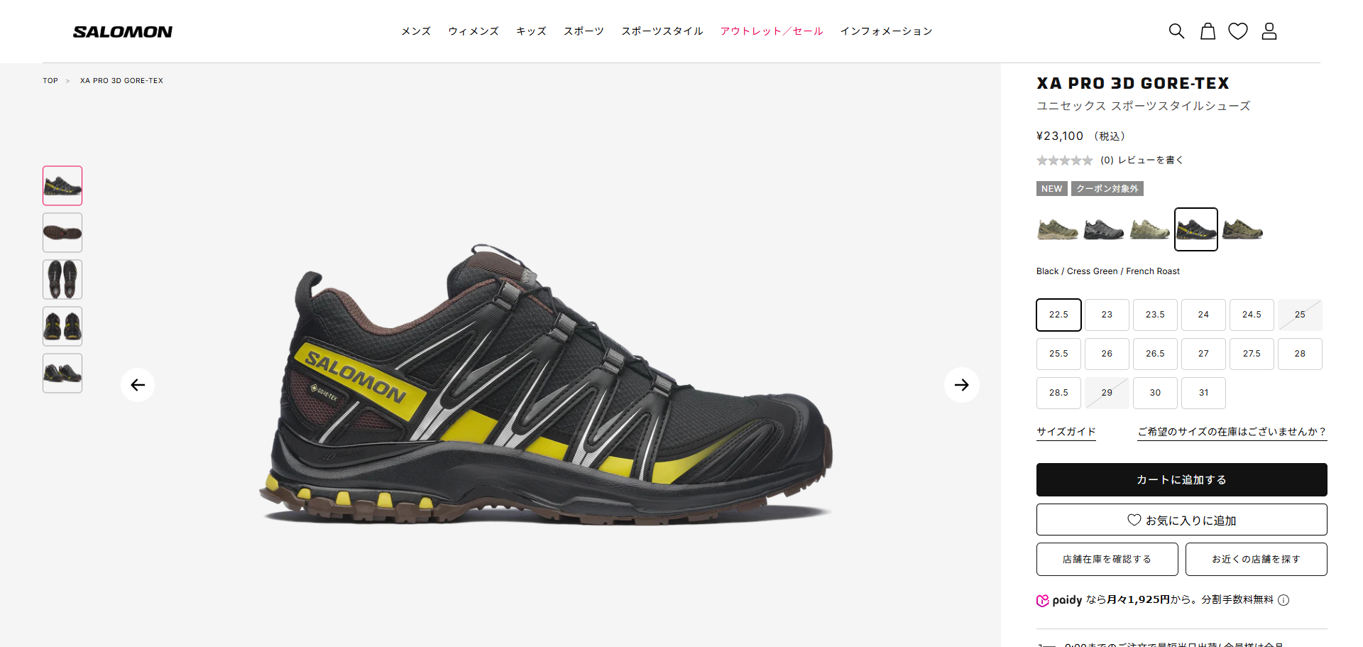 SALOMON（サロモン） SALOMON XA PRO 3D GTX エックスエー プロ 3D