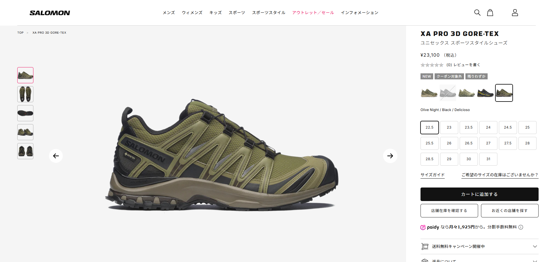 SALOMON（サロモン） SALOMON XA PRO 3D GTX エックスエー プロ 3D