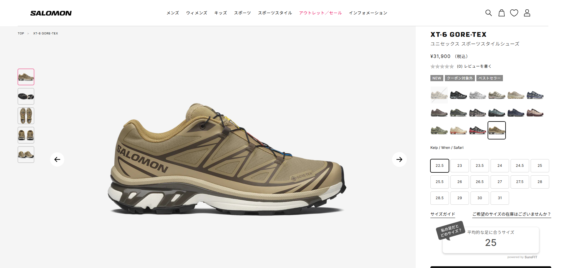 SALOMON（サロモン） 【20%OFF】 SALOMON XT-6 GTX エックスティー 6