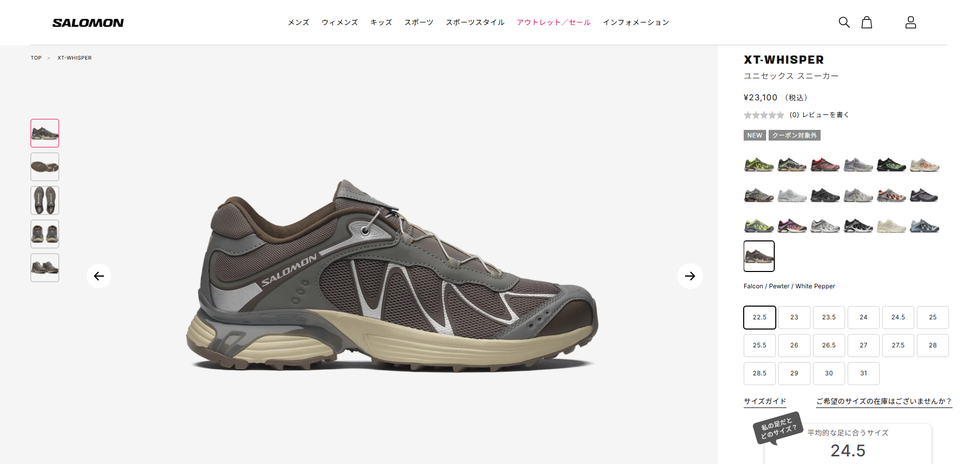 SALOMON（サロモン） 【20%OFF】 SALOMON XT-WHISPER エックスティー
