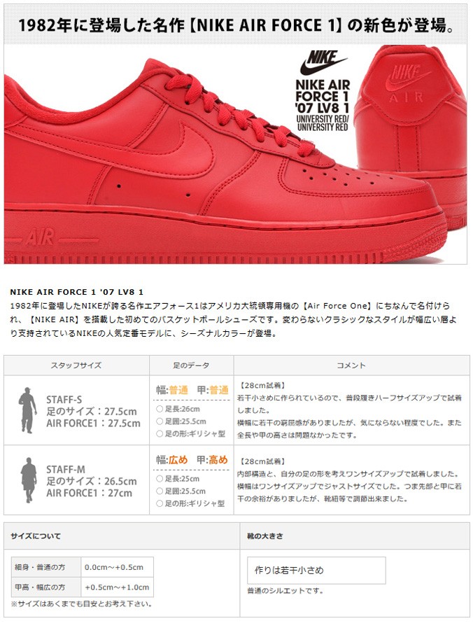 ビッグ・スモールサイズ】 NIKE AIR FORCE 1 '07 LV8 1 ナイキ エア