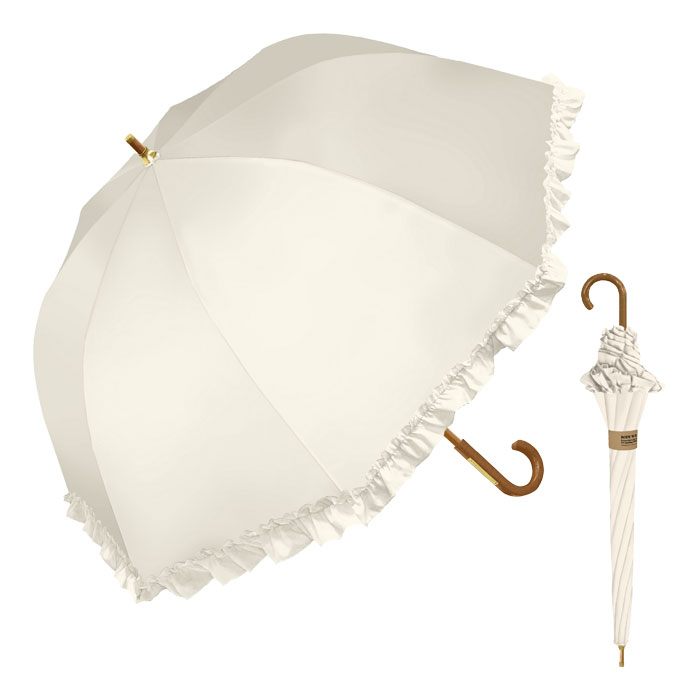 assa a.s.s.a BODY WRAP 100 深張り フリル 日傘 長傘 60cm かさ 傘