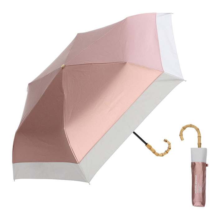 assa a.s.s.a 晴雨兼用 折りたたみ メタリック 50cm 切り継ぎ 5