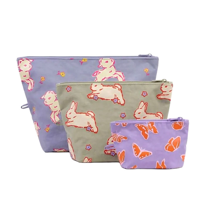 BAGGU Go Pouch Set ポーチ3点セット 収納 ファスナー ポーチ 大きめ