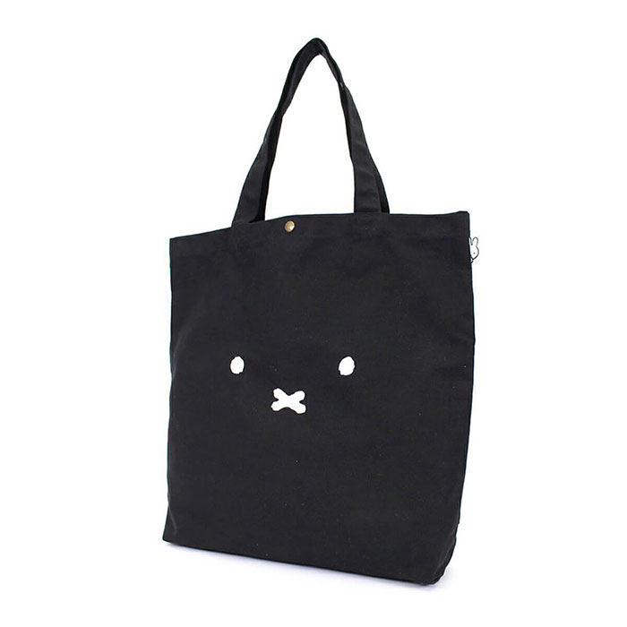 新品　トートバッグ　ミッフィー　軽量　大き目　レディース　ブラック　黒　鞄　収納 Miffy トートバッグ ミッフィー ショルダーバッグ 大きめ 肩掛け