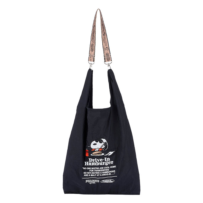 Vintage PEANUTS snoopy スヌーピー ストラップ付きショッパー
