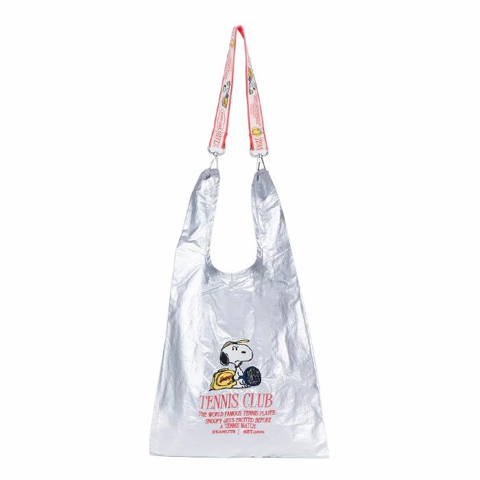 Vintage PEANUTS snoopy スヌーピー ストラップ付きショッパーバッグ